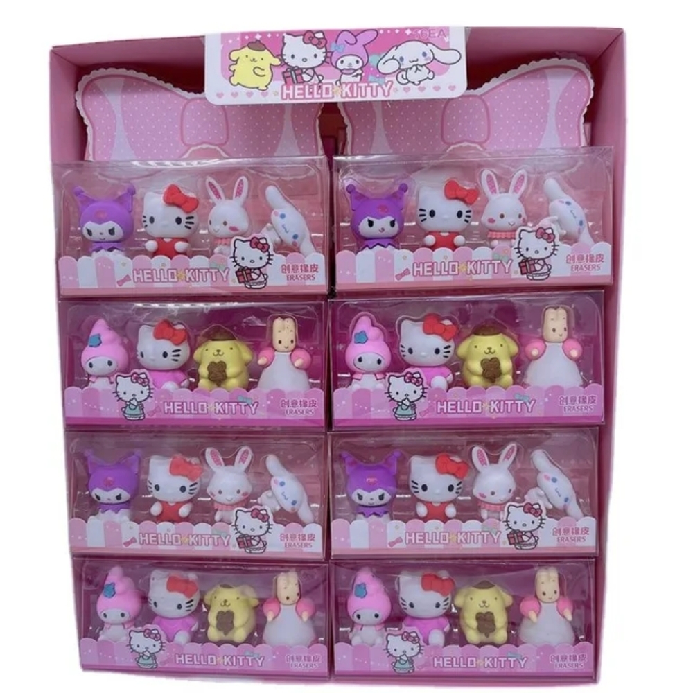 4pcs Cute Erasers 3D Erasers for Kids Mini Erasers for Pencils Kawaii